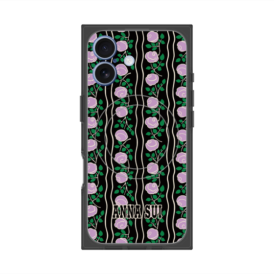 プレミアムスクエアケース with MagSafe［ ANNA SUI - ROSE STRIPE ］