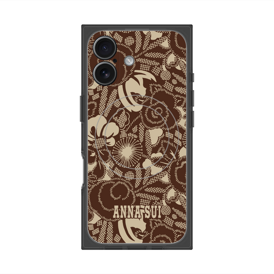 プレミアムスクエアケース with MagSafe［ ANNA SUI - STITCHED FLORAL ］
