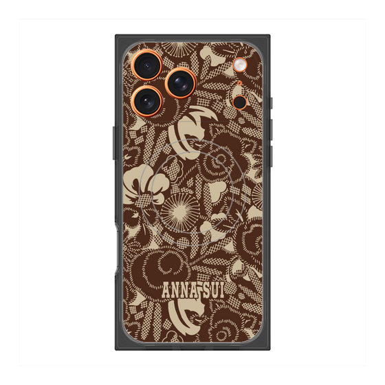 プレミアムスクエアケース with MagSafe［ ANNA SUI - STITCHED FLORAL ］