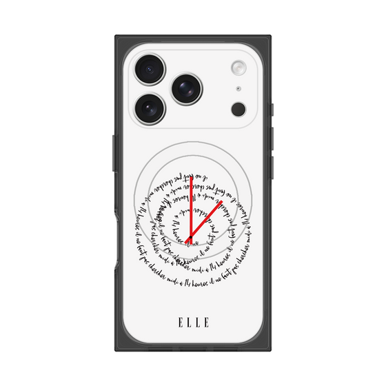 プレミアムスクエアケース with MagSafe［ ELLE - Do not look to 12 to 2 p.m. ］
