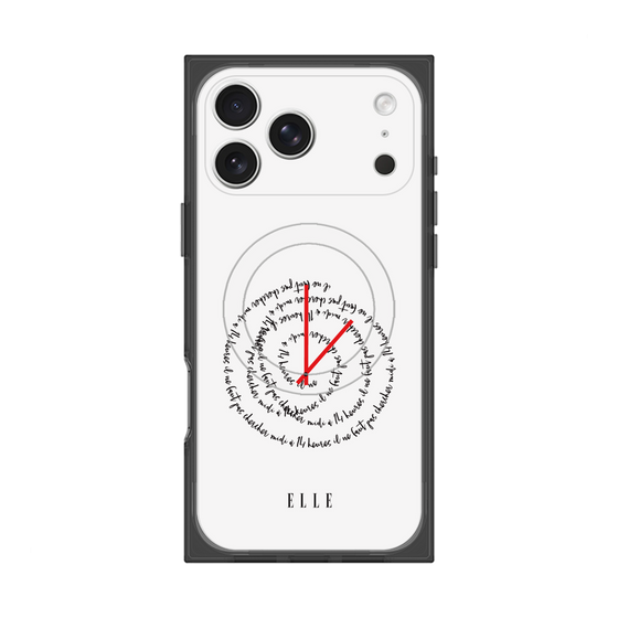 プレミアムスクエアケース with MagSafe［ ELLE - Do not look to 12 to 2 p.m. ］