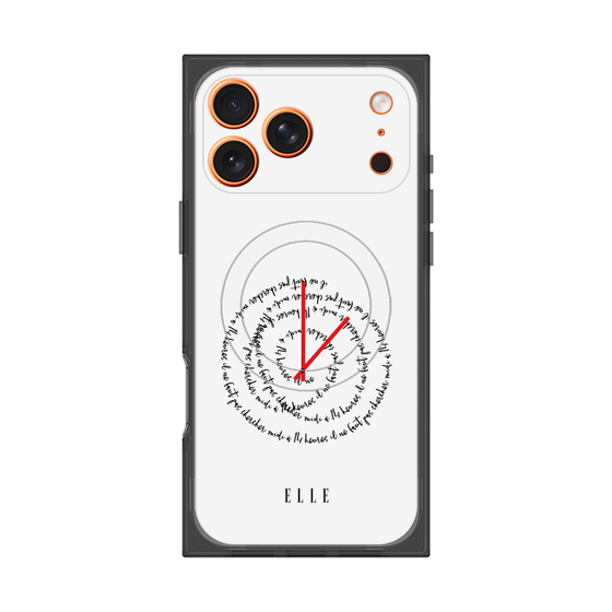 プレミアムスクエアケース with MagSafe［ ELLE - Do not look to 12 to 2 p.m. ］