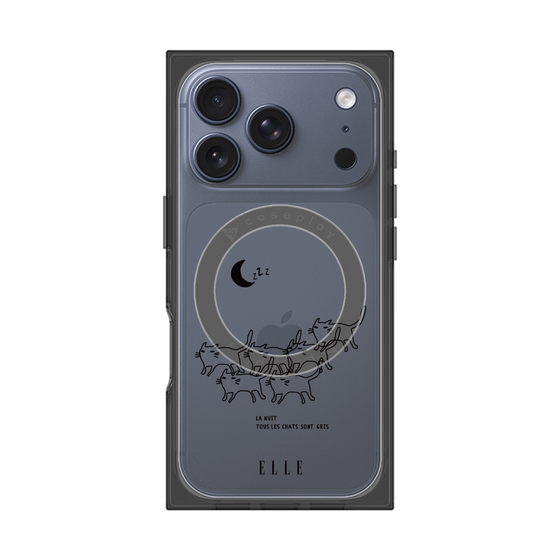 プレミアムスクエアケース with MagSafe［ ELLE - All cats are grey in the dark ］