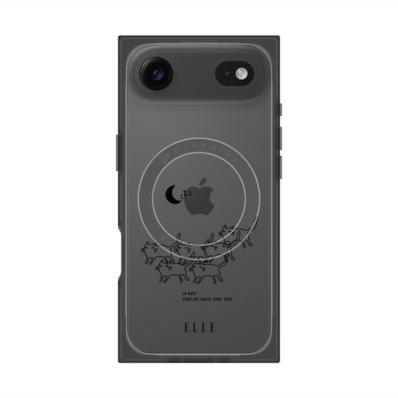 プレミアムスクエアケース with MagSafe［ ELLE - All cats are grey in the dark ］