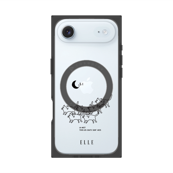 プレミアムスクエアケース with MagSafe［ ELLE - All cats are grey in the dark ］