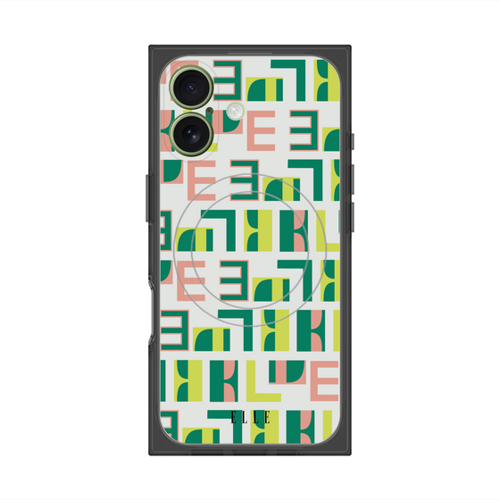 プレミアムスクエアケース with MagSafe［ ELLE - Iconics Prints2 ］