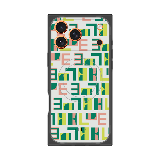 プレミアムスクエアケース with MagSafe［ ELLE - Iconics Prints2 ］
