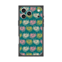 プレミアムスクエアケース with MagSafe［ ELLE - Cat Pattern - グリーン ］