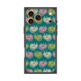 プレミアムスクエアケース with MagSafe［ ELLE - Cat Pattern - グリーン ］