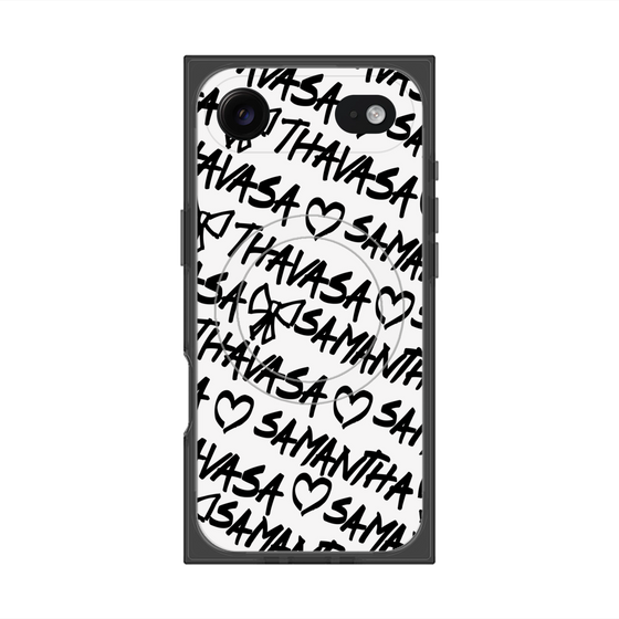 プレミアムスクエアケース with MagSafe［ Samantha Thavasa - スクリッタ - ホワイト ］