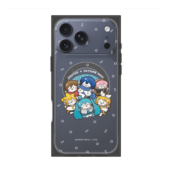 プレミアムスクエアケース with MagSafe［ しろたん×初音ミク - 全員集合 - しろたん変身 ］