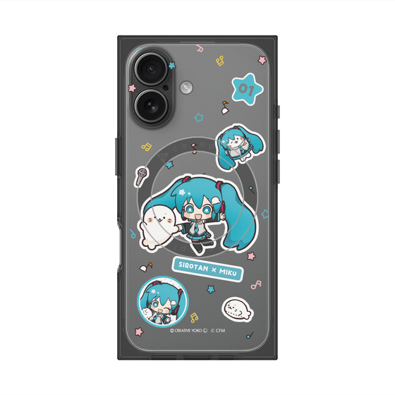プレミアムスクエアケース with MagSafe［ しろたん×初音ミク - ステッカー ］