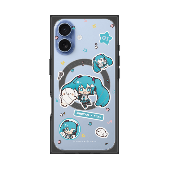 プレミアムスクエアケース with MagSafe［ しろたん×初音ミク - ステッカー ］