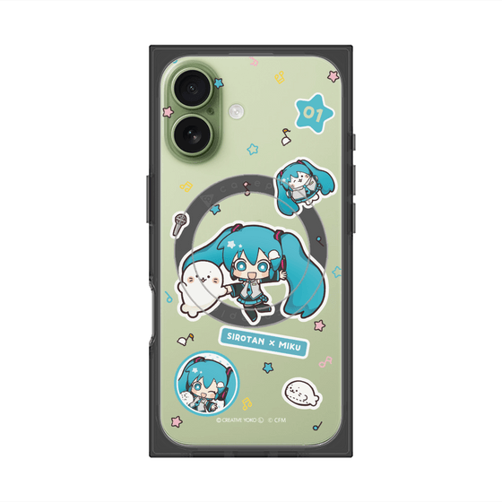 プレミアムスクエアケース with MagSafe［ しろたん×初音ミク - ステッカー ］