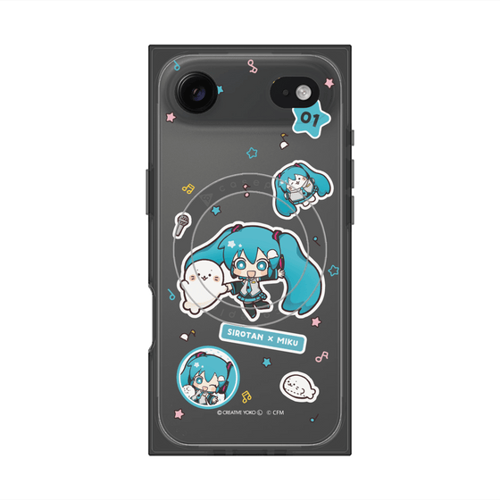 プレミアムスクエアケース with MagSafe［ しろたん×初音ミク - ステッカー ］