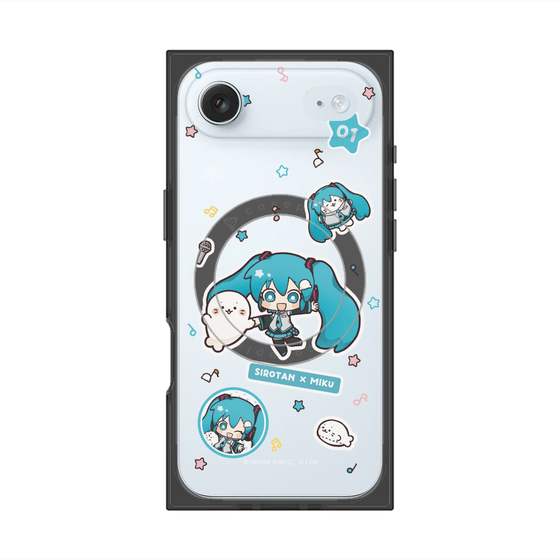プレミアムスクエアケース with MagSafe［ しろたん×初音ミク - ステッカー ］