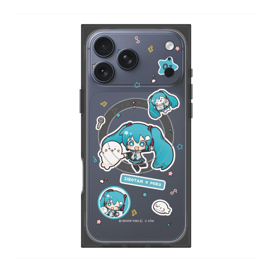 プレミアムスクエアケース with MagSafe［ しろたん×初音ミク - ステッカー ］