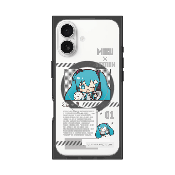 プレミアムスクエアケース with MagSafe［ しろたん×初音ミク - 初音ミク - インフォグラフィック ］