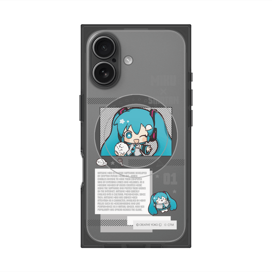 プレミアムスクエアケース with MagSafe［ しろたん×初音ミク - 初音ミク - インフォグラフィック ］