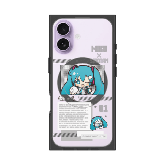 プレミアムスクエアケース with MagSafe［ しろたん×初音ミク - 初音ミク - インフォグラフィック ］