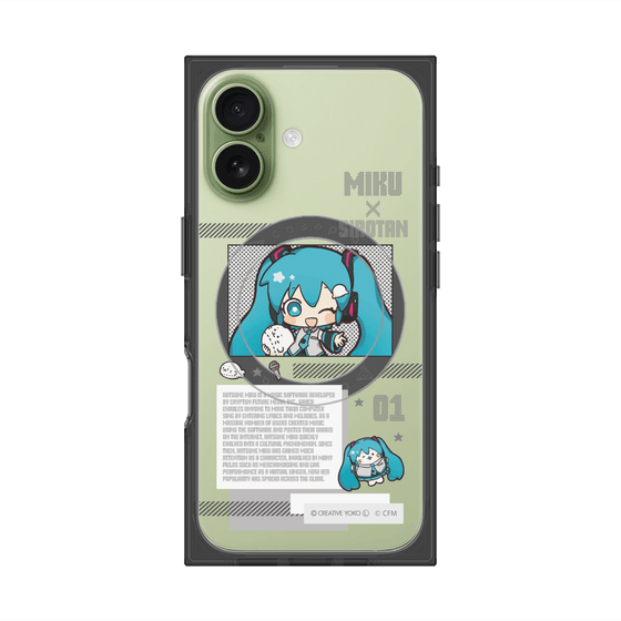 プレミアムスクエアケース with MagSafe［ しろたん×初音ミク - 初音ミク - インフォグラフィック ］