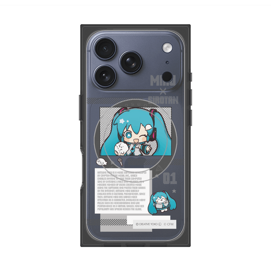 プレミアムスクエアケース with MagSafe［ しろたん×初音ミク - 初音ミク - インフォグラフィック ］