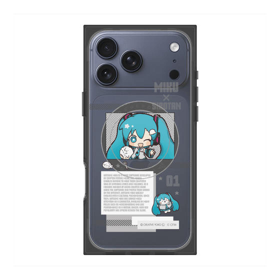 プレミアムスクエアケース with MagSafe［ しろたん×初音ミク - 初音ミク - インフォグラフィック ］
