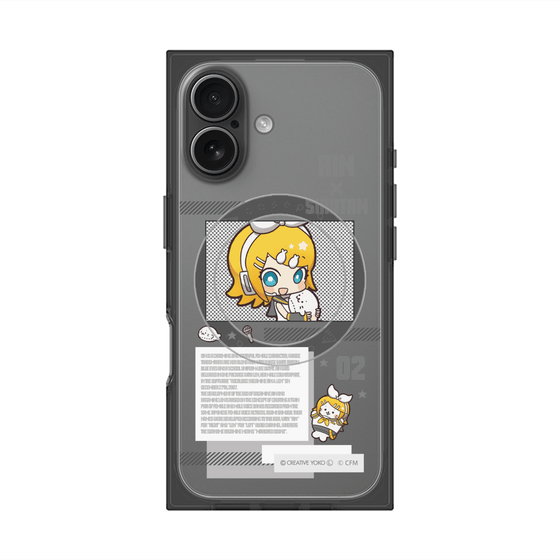 プレミアムスクエアケース with MagSafe［ しろたん×初音ミク - 鏡音リン - インフォグラフィック ］