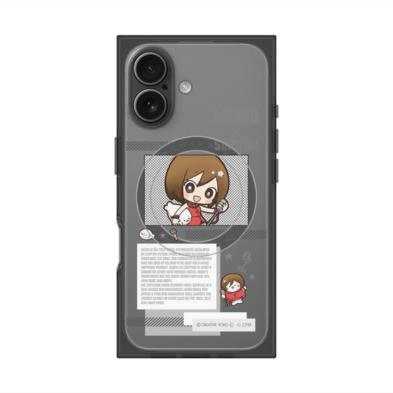 プレミアムスクエアケース with MagSafe［ しろたん×初音ミク - MEIKO - インフォグラフィック ］