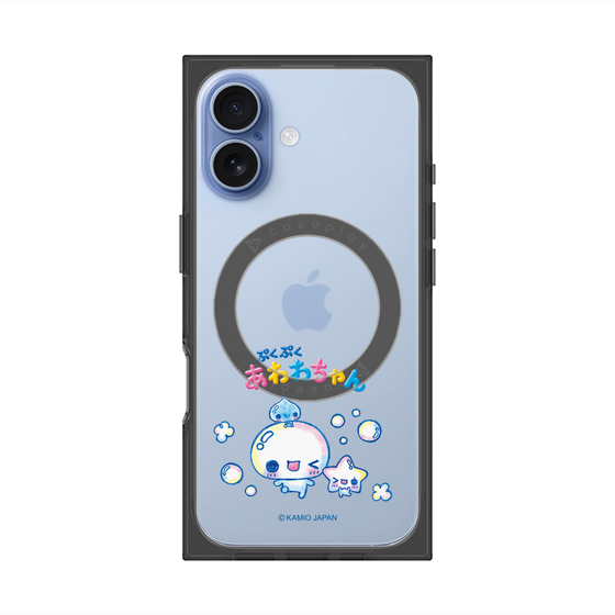 プレミアムスクエアケース with MagSafe［ ぷくぷくあわわちゃん - 仲良し ］