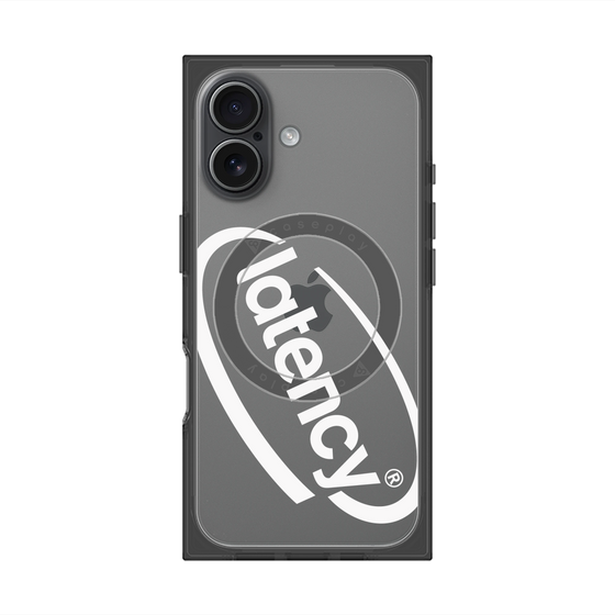 プレミアムスクエアケース with MagSafe［ LATENCY - Circle logo - Clear ］