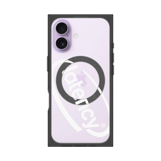 プレミアムスクエアケース with MagSafe［ LATENCY - Circle logo - Clear ］