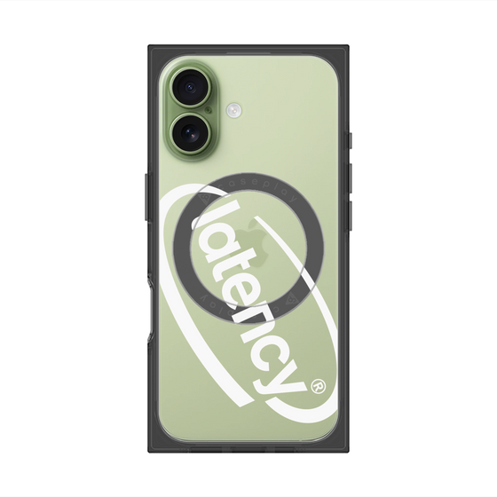 プレミアムスクエアケース with MagSafe［ LATENCY - Circle logo - Clear ］