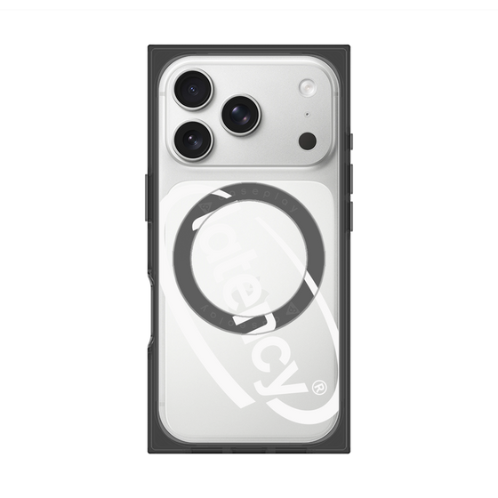 プレミアムスクエアケース with MagSafe［ LATENCY - Circle logo - Clear ］