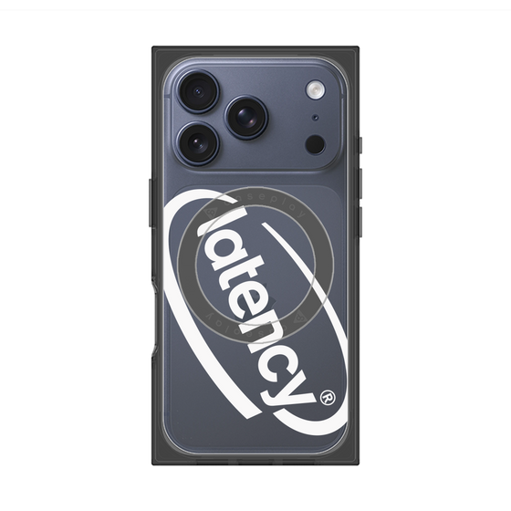 プレミアムスクエアケース with MagSafe［ LATENCY - Circle logo - Clear ］