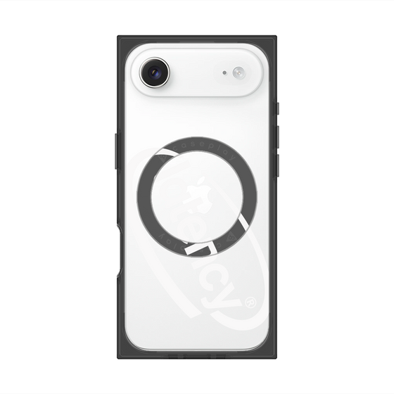プレミアムスクエアケース with MagSafe［ LATENCY - Circle logo - Clear ］