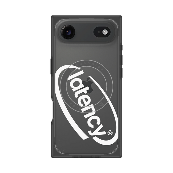 プレミアムスクエアケース with MagSafe［ LATENCY - Circle logo - Clear ］