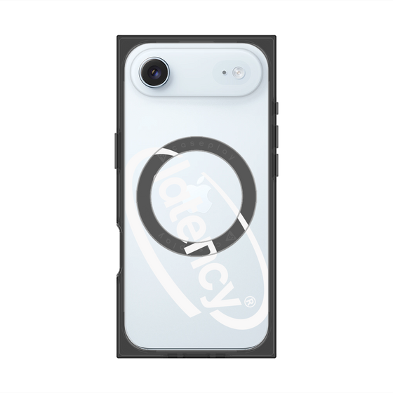 プレミアムスクエアケース with MagSafe［ LATENCY - Circle logo - Clear ］