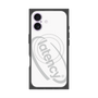 プレミアムスクエアケース with MagSafe［ LATENCY - Circle logo - White ］