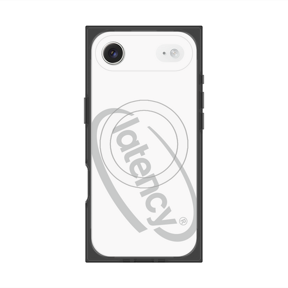 プレミアムスクエアケース with MagSafe［ LATENCY - Circle logo - White ］