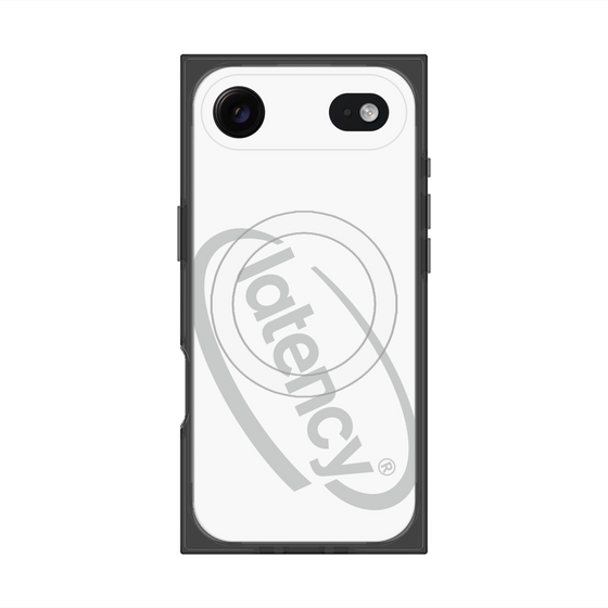 プレミアムスクエアケース with MagSafe［ LATENCY - Circle logo - White ］
