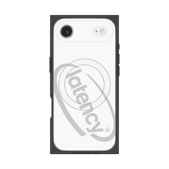プレミアムスクエアケース with MagSafe［ LATENCY - Circle logo - White ］