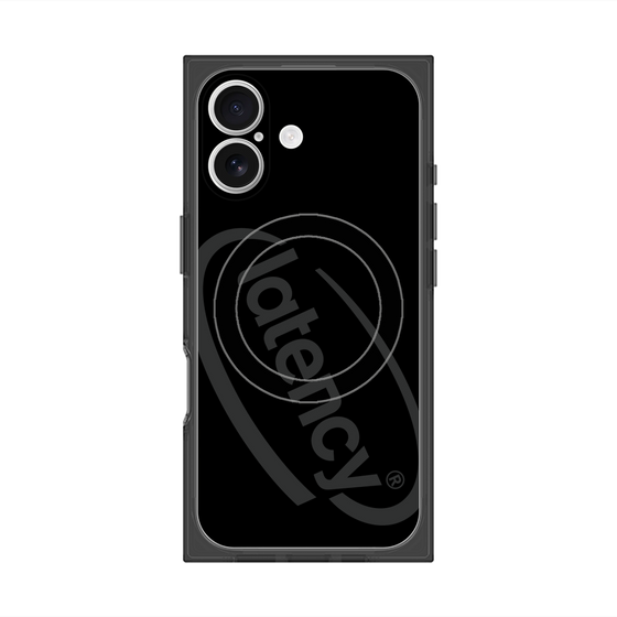 プレミアムスクエアケース with MagSafe［ LATENCY - Circle logo - Black ］