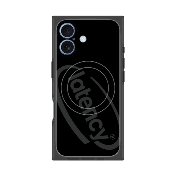 プレミアムスクエアケース with MagSafe［ LATENCY - Circle logo - Black ］