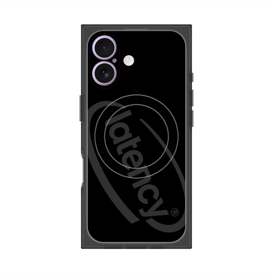 プレミアムスクエアケース with MagSafe［ LATENCY - Circle logo - Black ］
