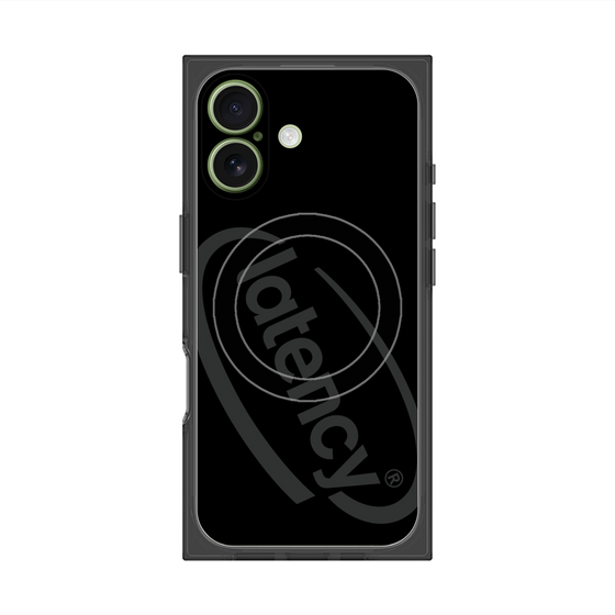 プレミアムスクエアケース with MagSafe［ LATENCY - Circle logo - Black ］