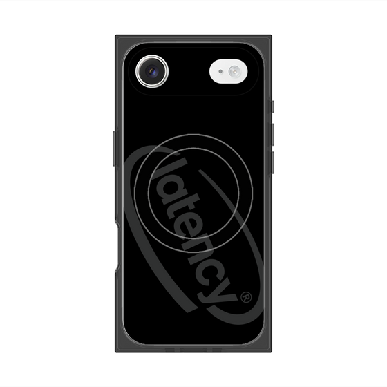 プレミアムスクエアケース with MagSafe［ LATENCY - Circle logo - Black ］