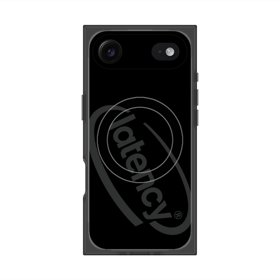プレミアムスクエアケース with MagSafe［ LATENCY - Circle logo - Black ］