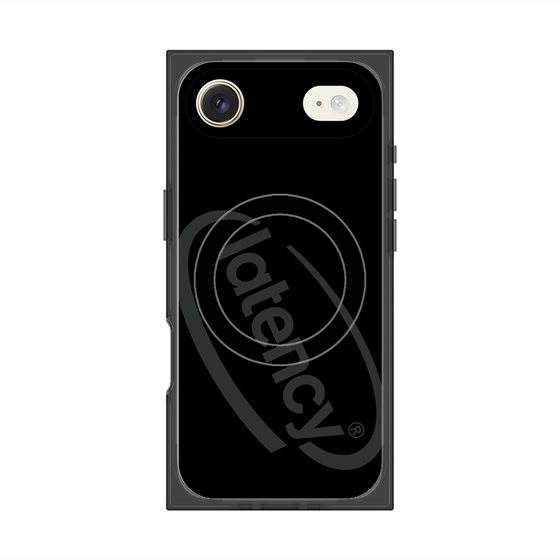 プレミアムスクエアケース with MagSafe［ LATENCY - Circle logo - Black ］