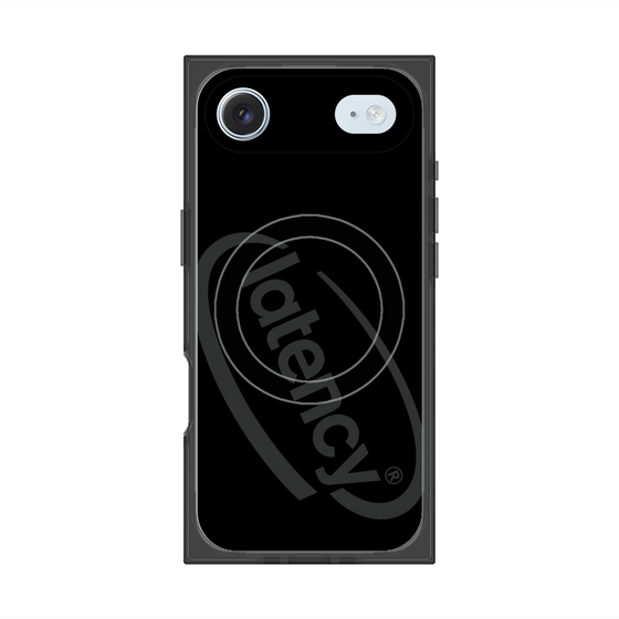 プレミアムスクエアケース with MagSafe［ LATENCY - Circle logo - Black ］